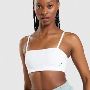 Gymshark white bandeau sports bra